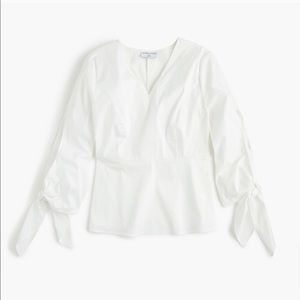 Universal Standard by J Crew white poplin top